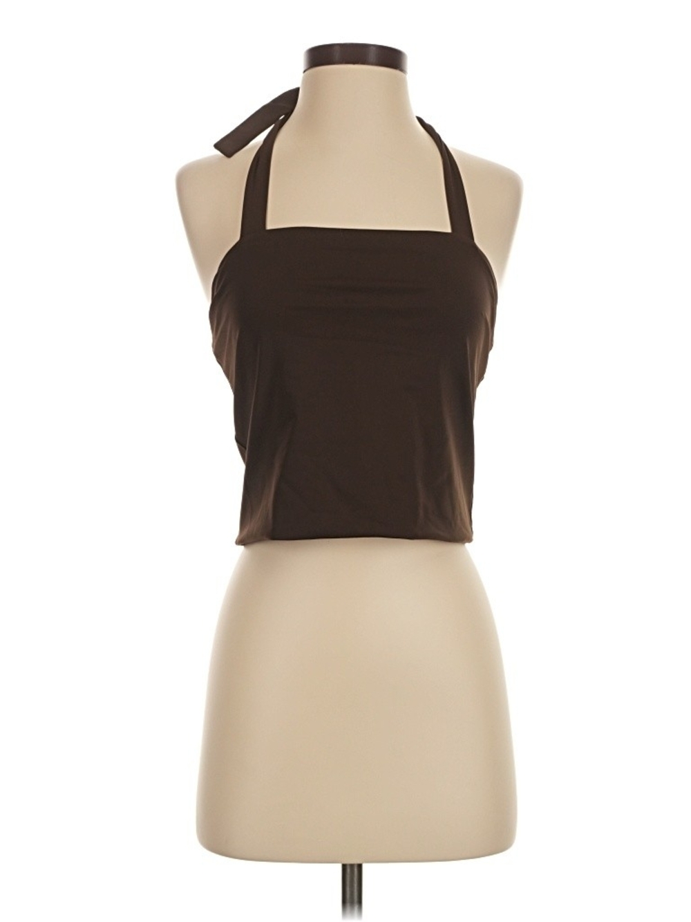 MaeMae Women’s Brown Halter Crop Top